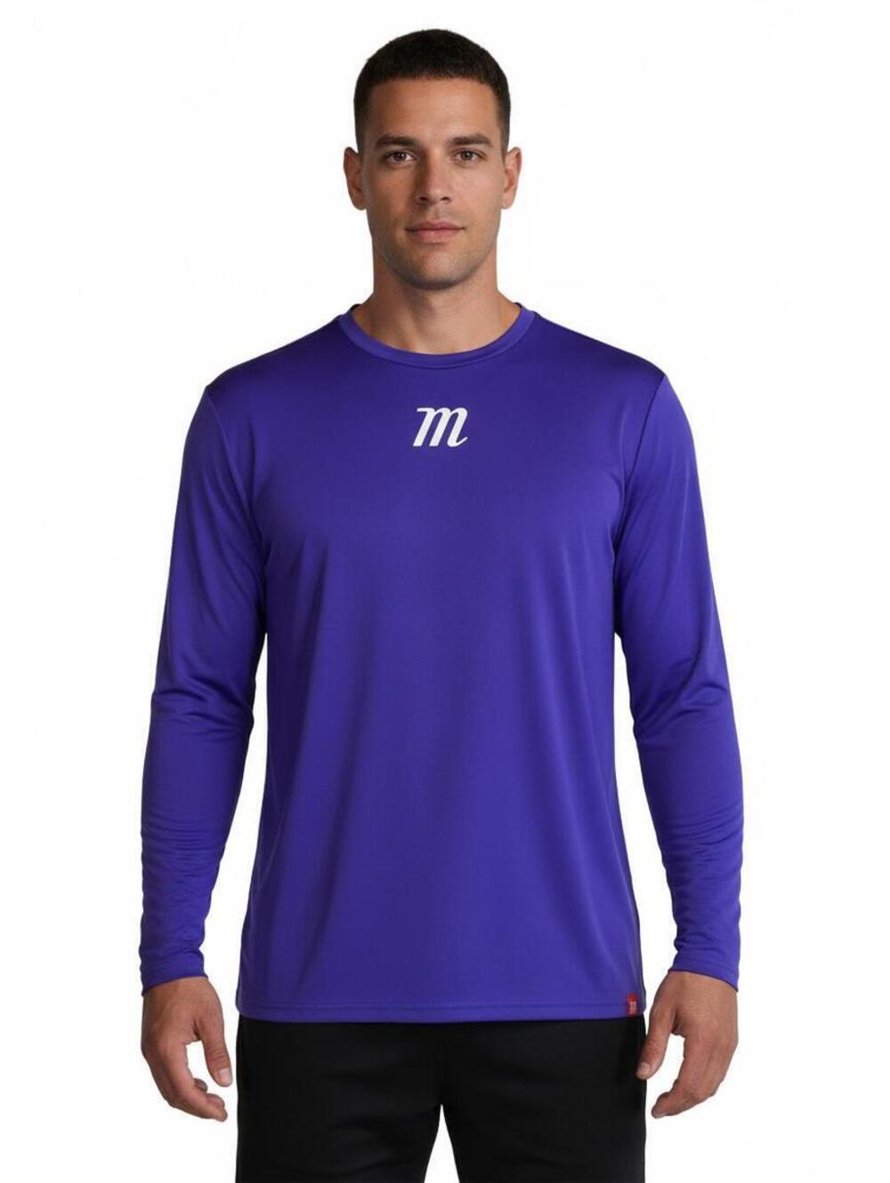 Marucci Men’s XXL Purple Long Sleeve Performance Baseball Training Shirt